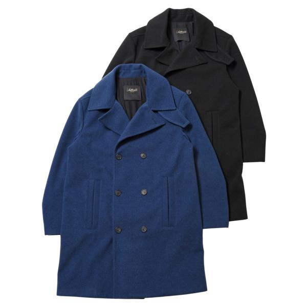 【SALE40】Solleciti（ソレシティ）ポリエステルダイアゴナルピーコート FSM0B301...