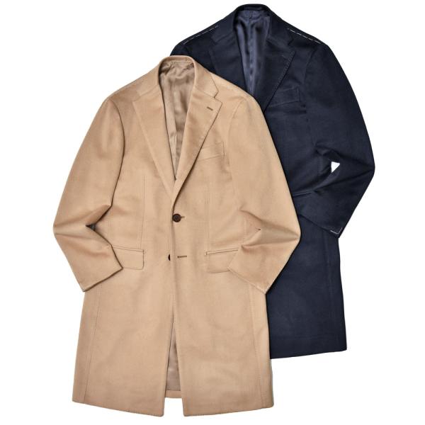 guji（グジ）カシミアフランネルソリッドチェスターフィールドコート(MADE BY RING JA...