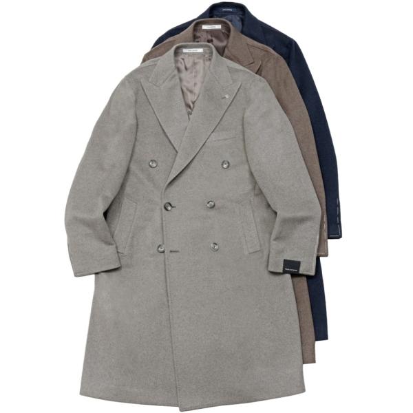 TAGLIATORE（タリアトーレ）カシミアフランネルダブルチェスターフィールドコート C-GUJI...