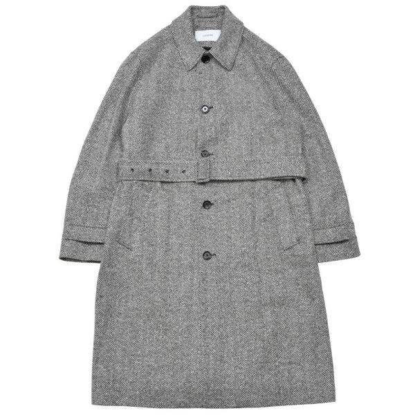 LARDINI（ラルディーニ）ウールヘリンボーンツィードバルカラーコート 6216-72300976...