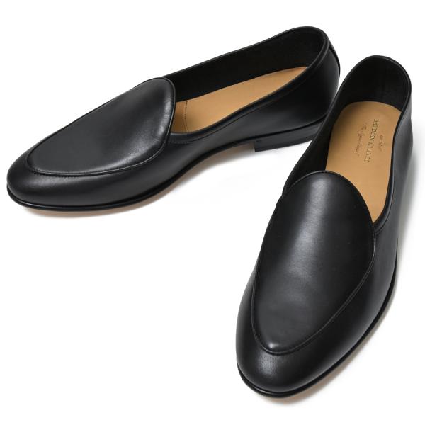 BAUDOIN &amp; LANGE（ボードイン アンド ランジ）カーフレザープレーンベルジャンシューズ ...