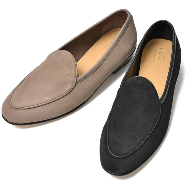 BAUDOIN &amp; LANGE（ボードイン アンド ランジ）ゴートスエードプレーンベルジャンシューズ...