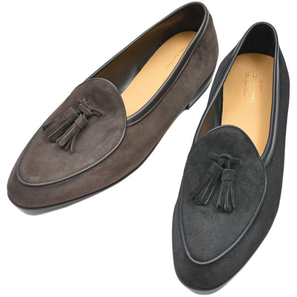 BAUDOIN &amp; LANGE（ボードイン アンド ランジ）ラムスエードタッセルローファー SAGA...