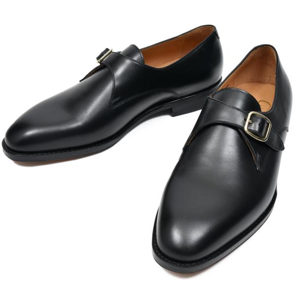 F.LLI Giacometti（フラテッリジャコメッティ）カーフレザーシングルモンクストラップシュ...