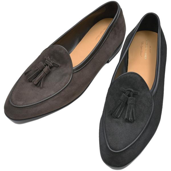 BAUDOIN &amp; LANGE（ボードイン アンド ランジ）ラムスエードタッセルローファー SAGA...