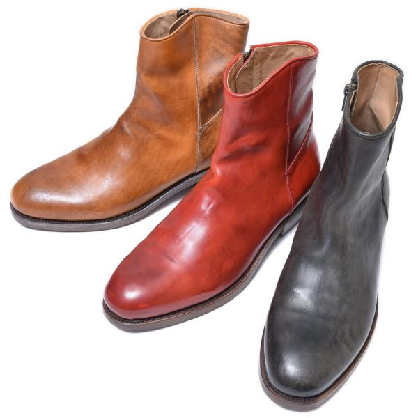 AJMONE（アイモネ）ホースレザーサイドジップブーツ STZ 19 15316000153