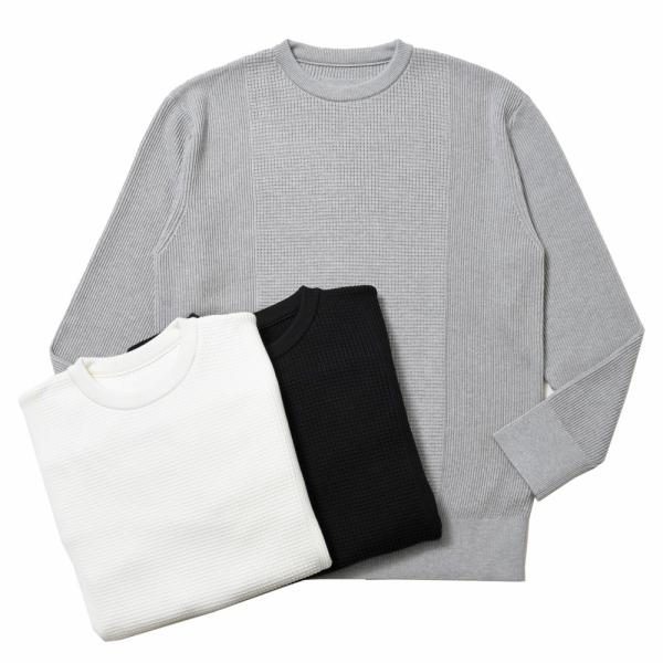 V::loom（ヴイルーム）スピンコットンワッフルリブクルーネックニットソー 206-65406 1...