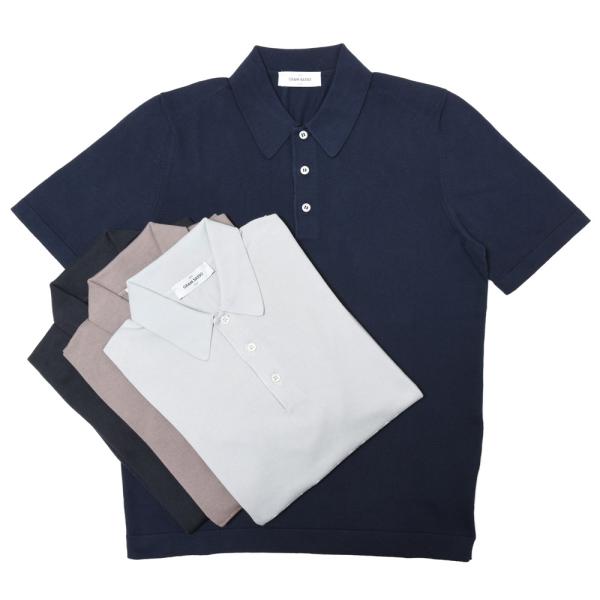 GRAN SASSO（グランサッソ）12ゲージソフトコットンソリッドS/Sニットポロ 58139/1...