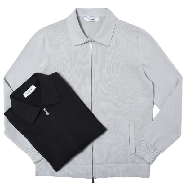 GRAN SASSO（グランサッソ）5ゲージソフトコットンソリッドドライバーズニット 23114/1...