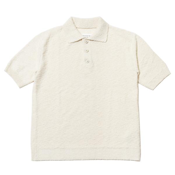 Maison Margiela（メゾン マルジェラ）コットンナイロンブークレニットポロシャツ S51...