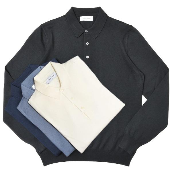 GRAN SASSO（グランサッソ）12ゲージウールソリッドニットポロ 55132/14290 16...