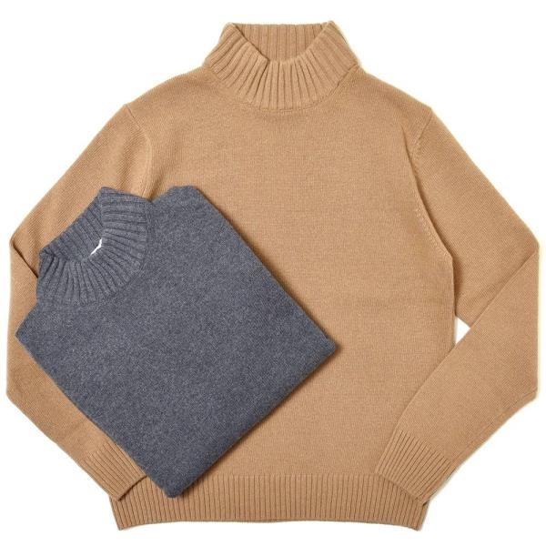 MILA SCHON MILANO（ミラ ショーン ミラノ）7ゲージウールカシミアモックネックニット...