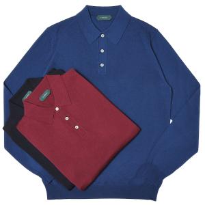 ZANONE（ザノーネ）18ゲージウールソリッドニットポロ POLO/SLIM FIT/810002/Z0290 16036303052｜guji