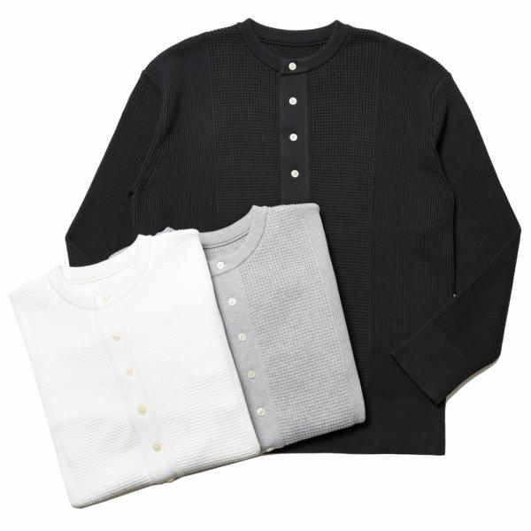 V::loom（ヴイルーム）コットンワッフルリブヘンリーネックニットソー 206-65410 160...