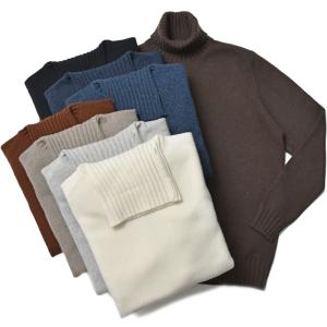 OLD ENGLANDオールドイングランド タートルネック 編み目かわいいニット OLD ENGLAND（オールドイングランド） CARIAGGI製ウールカシミヤ