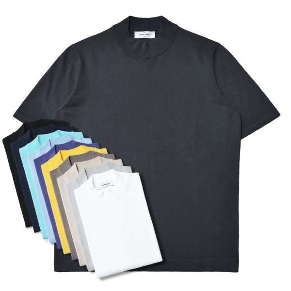 GRAN SASSO（グランサッソ）12ゲージソフトコットンS/Sモックネックニット 58109/1...