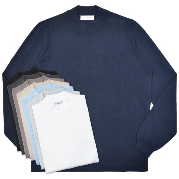 GRAN SASSO（グランサッソ）12ゲージソフトコットンモックネックニット 58108/1812...