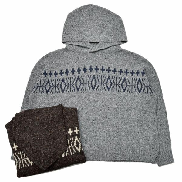 ma&apos;ry&apos;ya（マリア）ウールナイロンシルクニットフーディ YRK081 16052400025