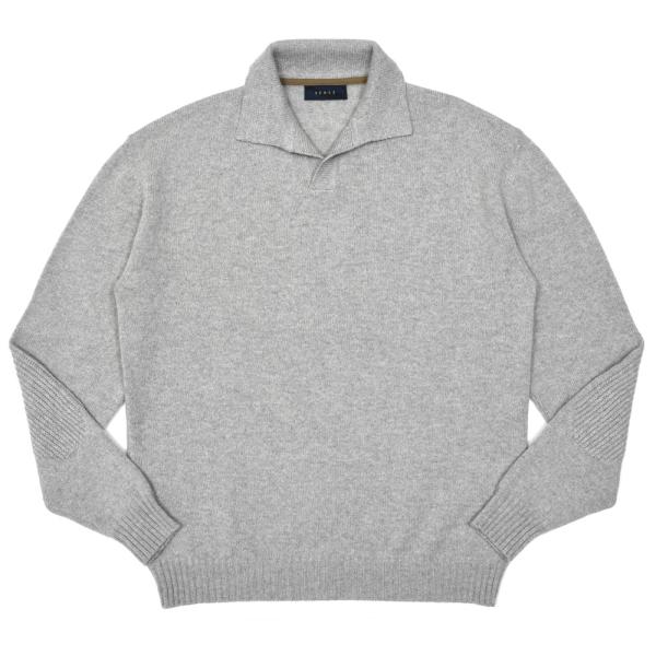 SEASE（シーズ）POLO COARSEHAIR ハイゲージカシミアスキッパーニットポロ SE25...