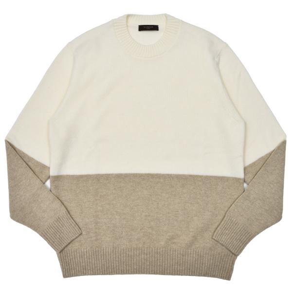ZANONE（ザノーネ）7ゲージウールカラーブロッククルーネックニット 472-45419(M) 1...