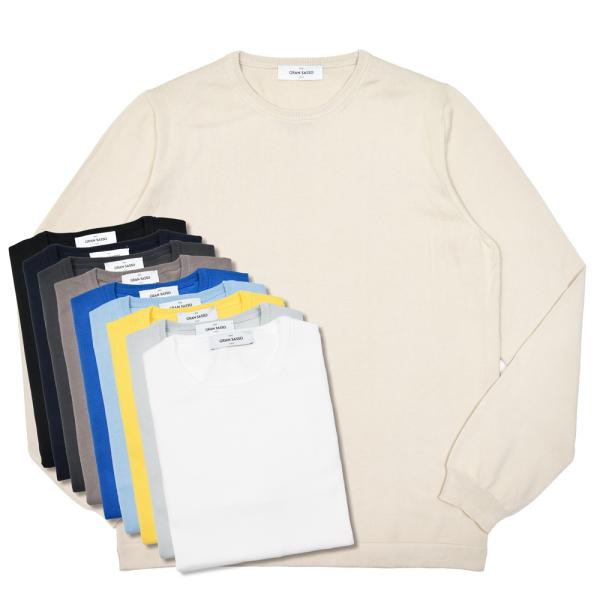 GRAN SASSO（グランサッソ）12ゲージソフトコットンクルーネックニット 58136/1812...