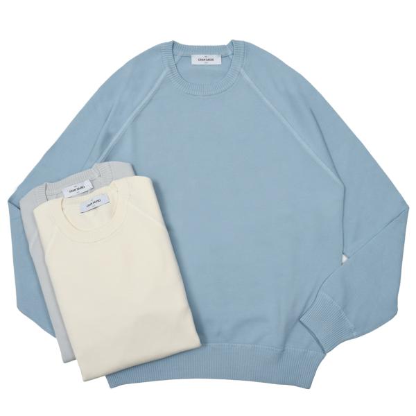 GRAN SASSO（グランサッソ）12ゲージソフトコットンクルーネックニットスウェット 57138...