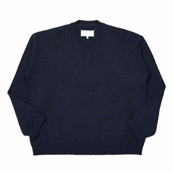 Maison Margiela（メゾン マルジェラ）コットンウールナイロンVネックニット S50HN...