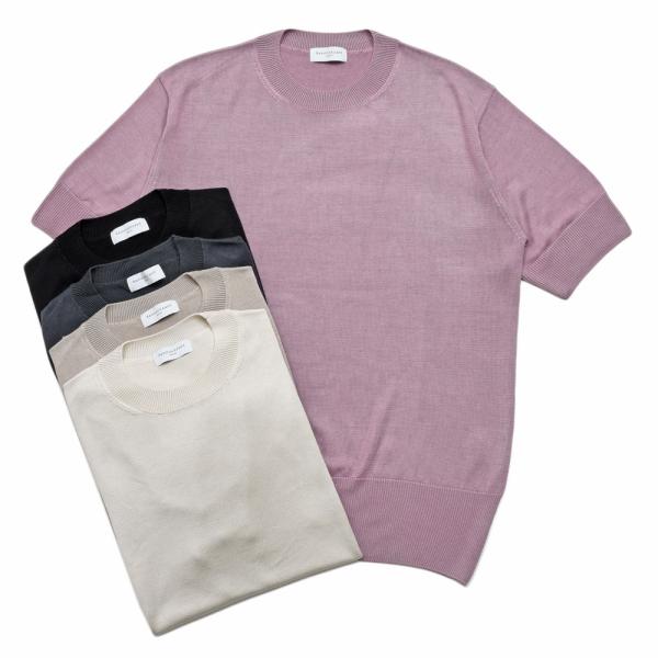 RENCONTRANT（レンコントラント）ハイゲージシルククルーネックS/Sニット 1112 160...