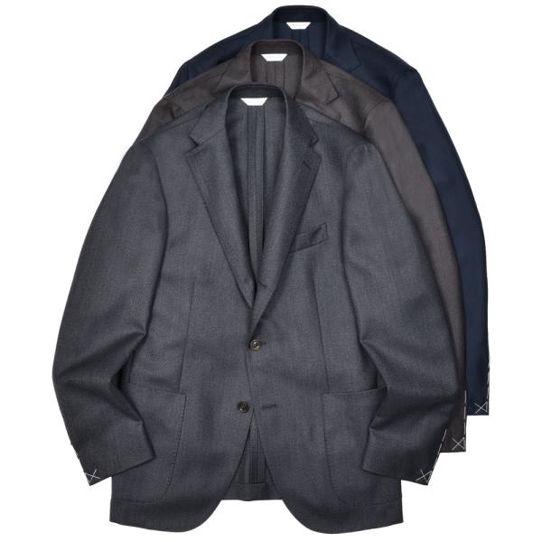 BOGLIOLI（ボリオリ）DOVERドーヴァー ウールホップサック3Bジャケット W2902E/F...