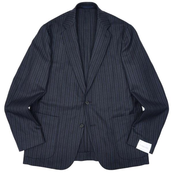 CARUSO（カルーゾ）ZERO JACKETゼロジャケット ウールカシミアジャガードストライプ2B...