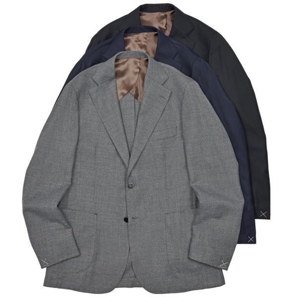 BARBA（バルバ）B ACTIVEビーアクティブ ウールホップサック2Bジャケット（メタルボタン）...