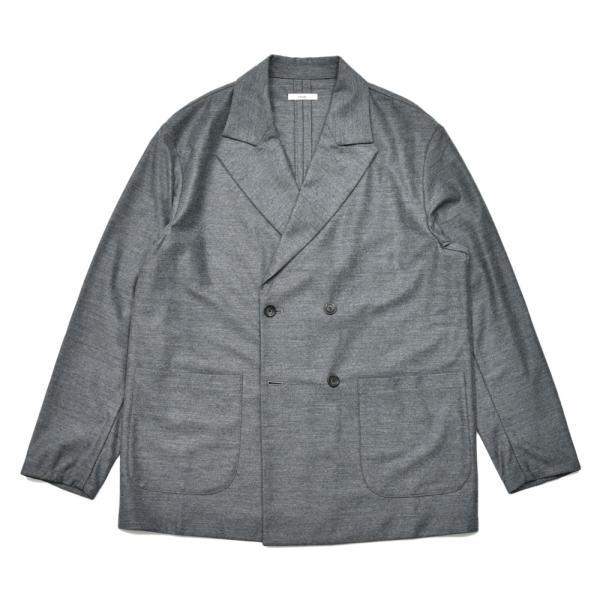 【SALE40】moncao（モンサオ）ウールナイロンフランネル4Bダブルジャケット M021367...