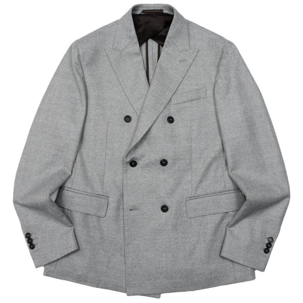 INCOTEX（インコテックス）ウールサキソニーヘリンボーン6Bダブルジャケット 470-41702...