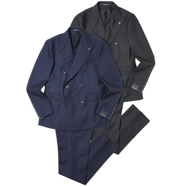 TAGLIATORE（タリアトーレ）VESVIOヴェスヴィオ ウールモヘアサージ6B1プリーツダブル...