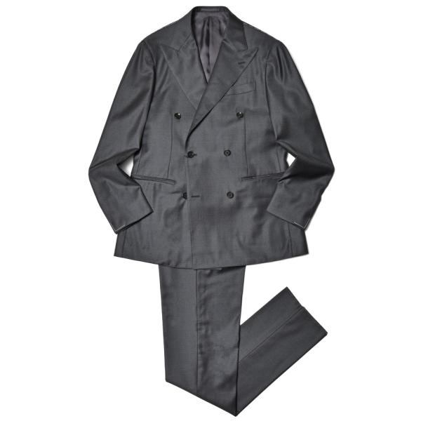 guji（グジ）SUPER130'sウール6B1プリーツダブルスーツ (MADE BY RING J...