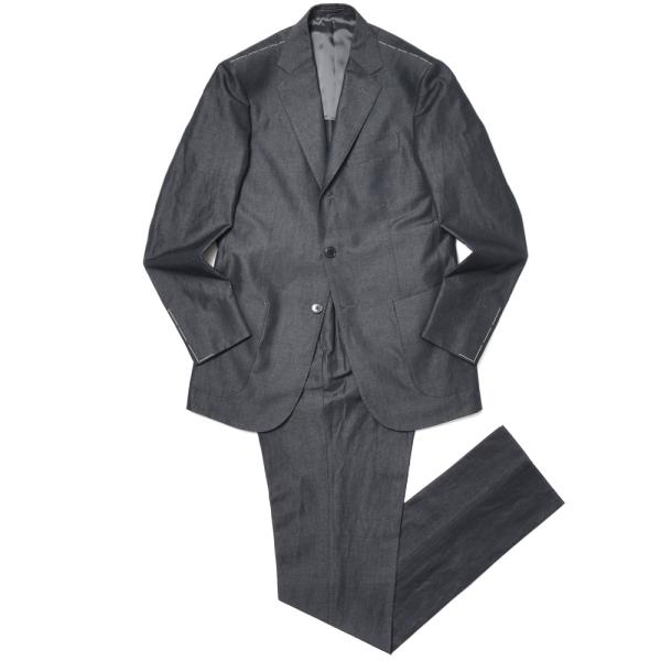 MILA SCHON MILANO（ミラ ショーン ミラノ）コットンリネンシャンブレー3B1プリーツ...