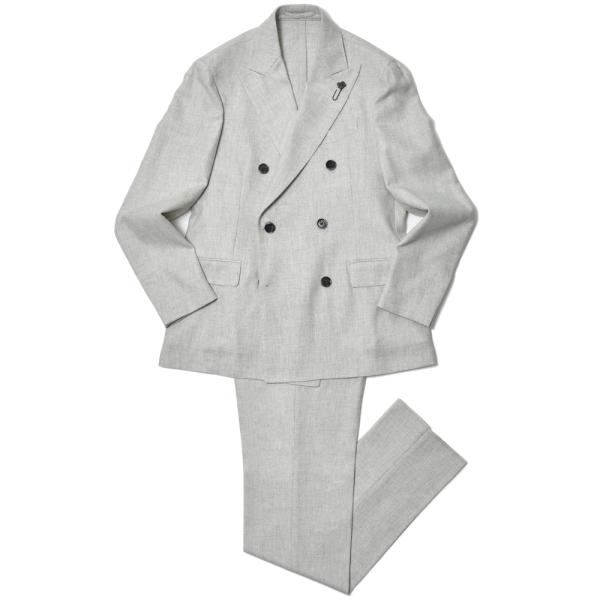 LARDINI（ラルディーニ）ADVANCEアドヴァンス ウールカシミアサキソニー6B1プリーツダブ...