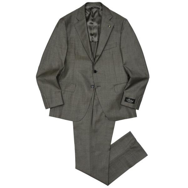 Belvest（ベルベスト）ウールシャークスキン3B1プリーツスーツ 17161202020