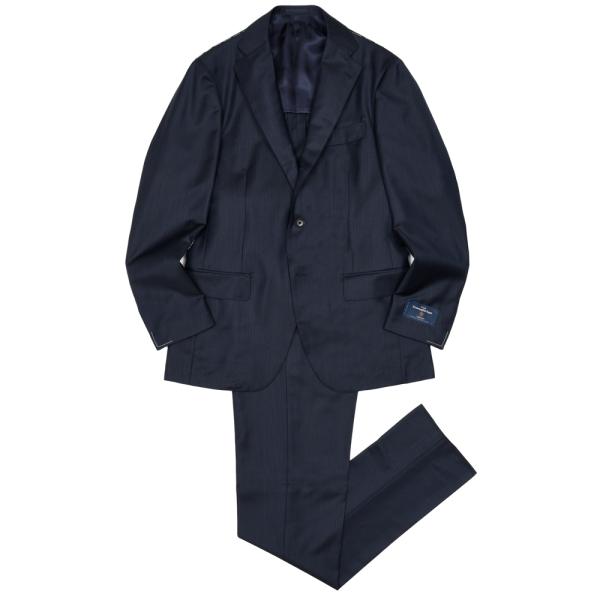 guji（グジ）ウールマイクロヘリンボーン3B1プリーツスーツ MADE BY RING JACKE...