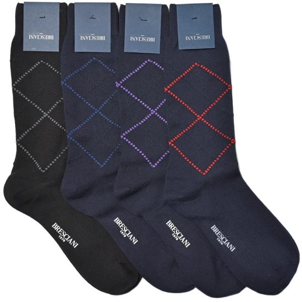 BRESCIANI（ブレッシアーニ）コットンアーガイルドレスソックス MC014IN0015 180...