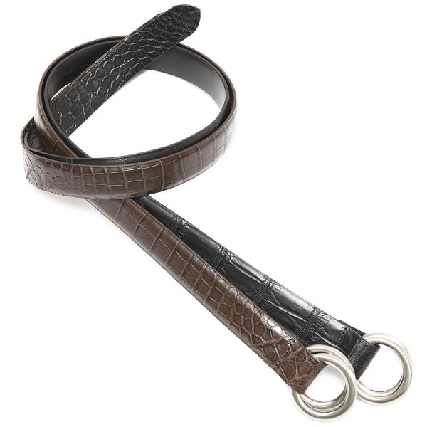 THE SOLE（ザ ソール）クロコダイルレザーダブルリングベルト SUPREME 18145005...