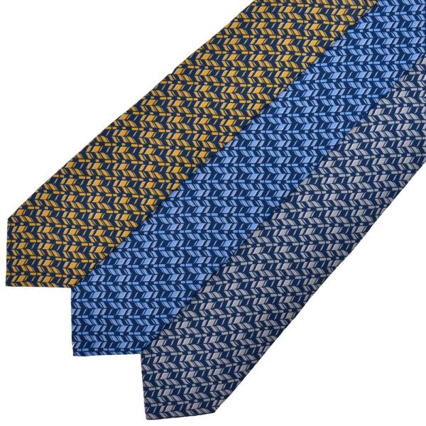 ATELIER F&amp;B（アトリエF&amp;B）シルクフレッチングパターンタイ 18256206059 【S...