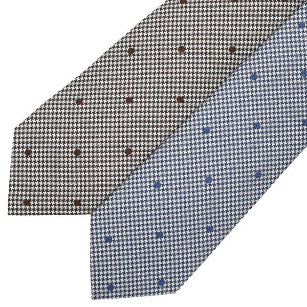 Seaward &amp; Stearn（シーワード &amp; スターン）シルクドットハウンドトゥースパターンタイ...