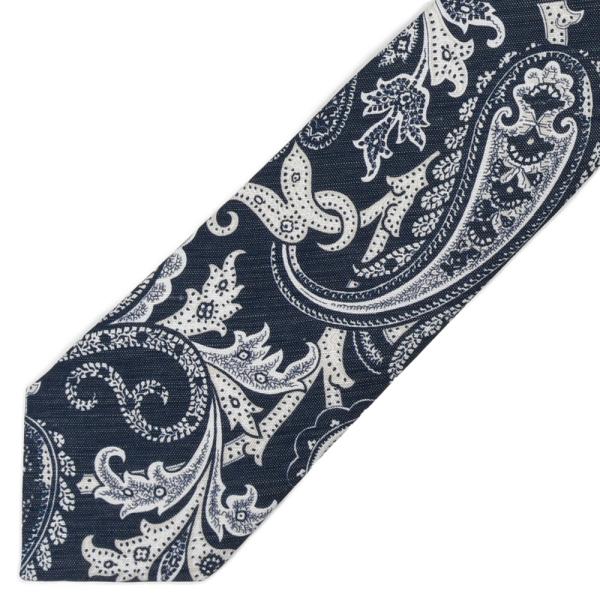 Seaward &amp; Stearn（シーワード &amp; スターン）シルクリネンボタニカルパターンタイ 18...