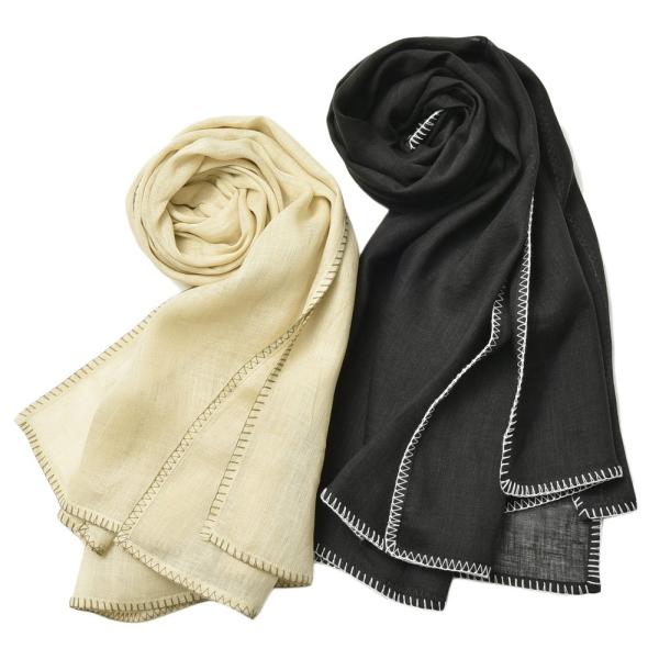 THROW（スロー）KELLY リネンステッチストール TH211-S08 18311400174