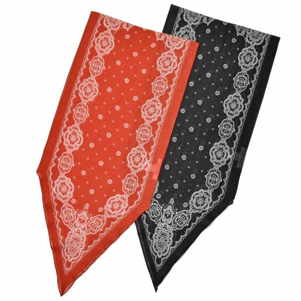 THROW（スロー）GEMMA コットンシルクバンダナパターンタイスカーフ TH241-S06P 1...