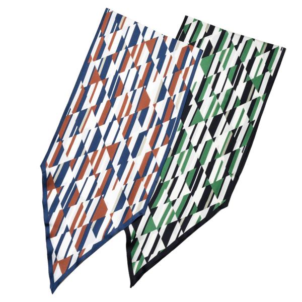 THROW（スロー）RIVER シルクジオメトリックタイスカーフ TH241-S08P 183414...