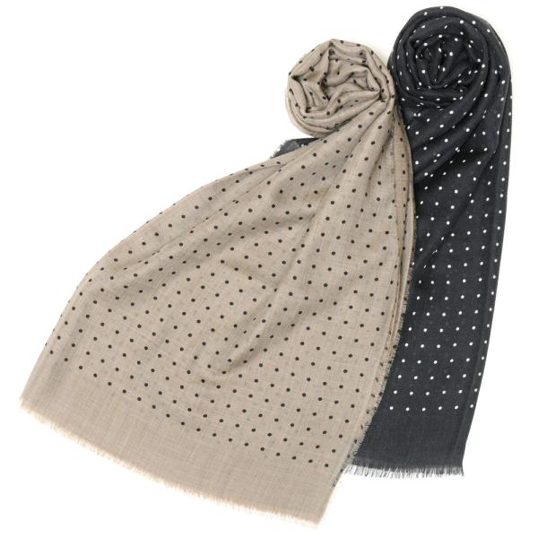 BEGG X CO（ベグ アンド コー）シルキーカシミアドットストール Wispy Hanover ...