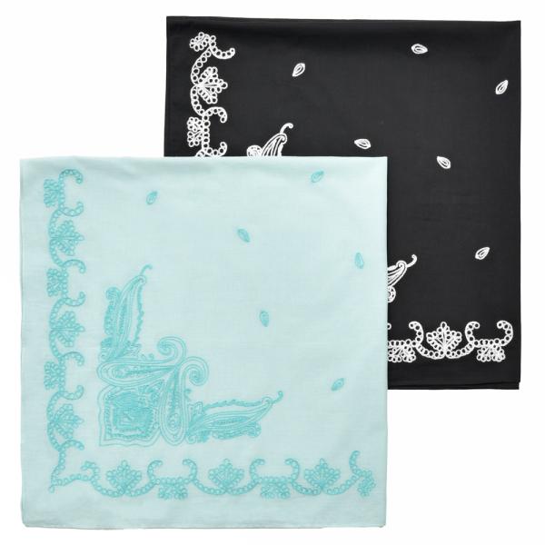 THROW（スロー）EVERY コットンエンブロイダリーバンダナスカーフ TH251-S06P ge...