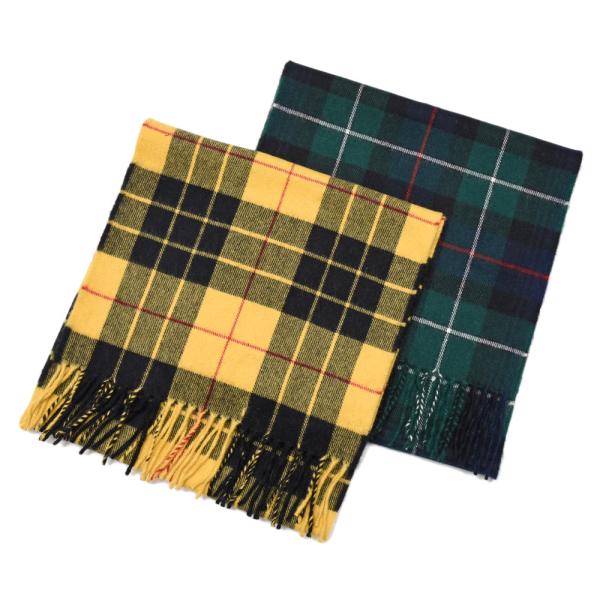 HUSBANDS（ハズバンズ）ウールアンゴラタータンチェックスカーフ H13H ECCT 18352...